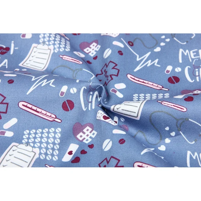 Félmért Vérleti Twill Pure Coult Fick Doktor És Nyomtatás Kézzel Készített Diy Ruhadarab Ruha Cr-1055 - Image 2