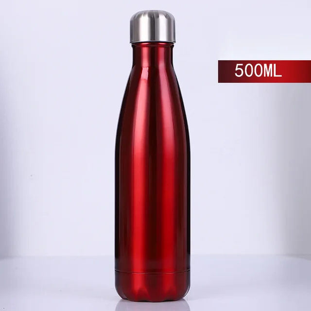 Personalised Pastel Water Bottles 500mL Slim Drink Bottle Custom Bottles With Decal Birthday Gifts Christmas Gifts Red