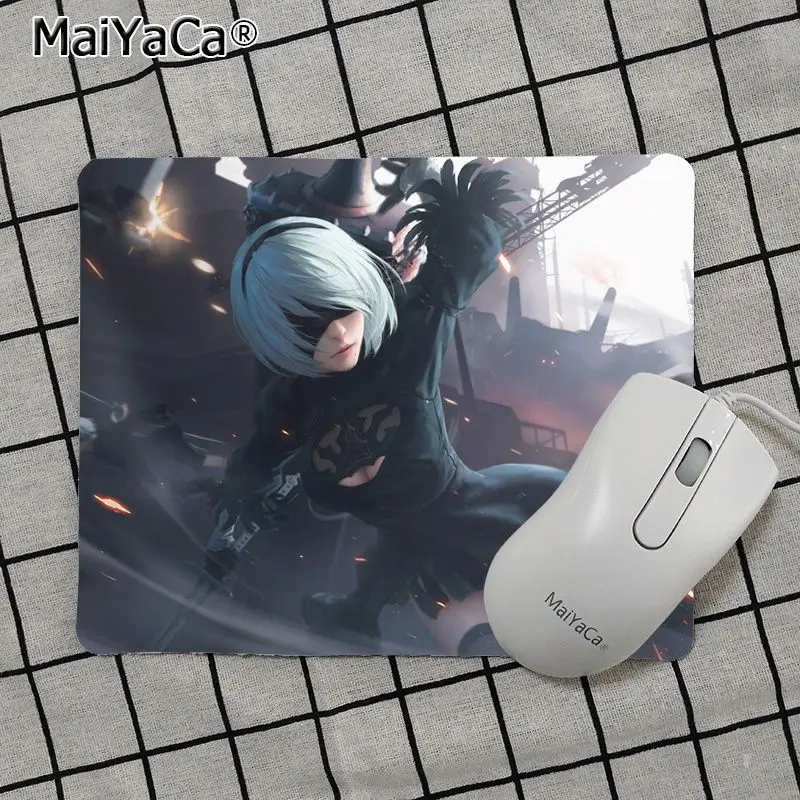 Maiya высокое качество NieR Automata jorha ноутбук Игровые мыши коврик для мыши Гладкий блокнот для письма настольные компьютеры мат игровой коврик для мыши - Цвет: No Lock Edge25x29cm