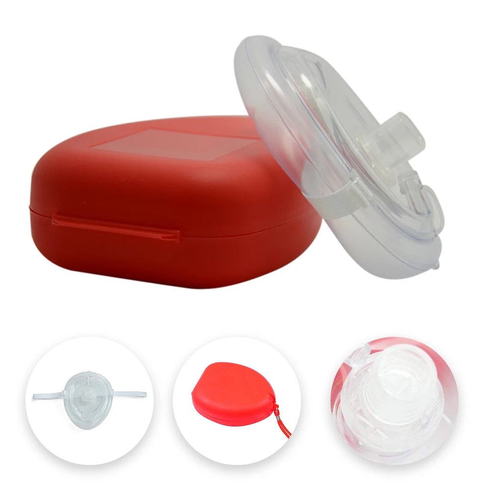 CPR Mask With One-way Valve For First Aid Rescuers Training Professional Teaching Kit Breathing Mask Medical Tool CPR Mask With One-way Valve For First Aid Rescuers Training Professional Teaching Kit Breathing Mask Medical Tool