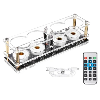 

4-digit Integrated Glow Clock Module QS30 with Remote Control without Tubes Development Board Accurate Timing Nixie Clock