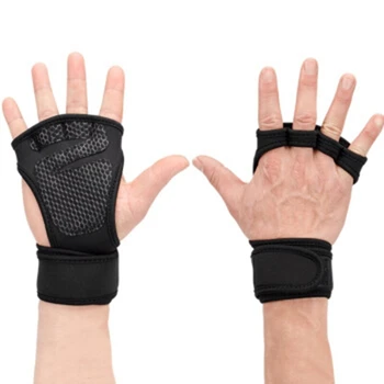 

1 Pair Weight Lifting Training Gloves Women Men Fitness Sports Body Building Gymnastics Grips Gym Hand Palm Protector Gloves Bla