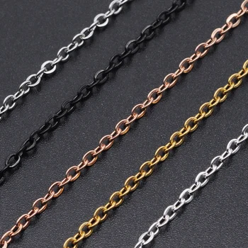 

2 Meters Stainless Steel 1.6x2mm Thickness Link Chain Wholesale Drop Shipping Top Quality Necklace Bracelets Making