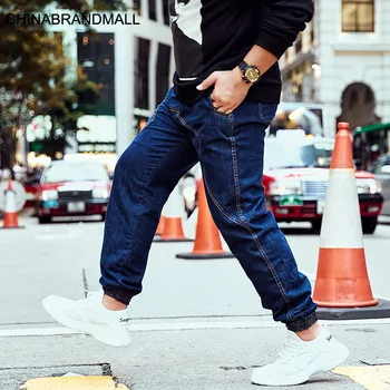 

super Brand Big size Men's Wear Jeans Male Loose Feet Pants Fat Fat Male Plus Fat Plus Daqiu Pack Trousers