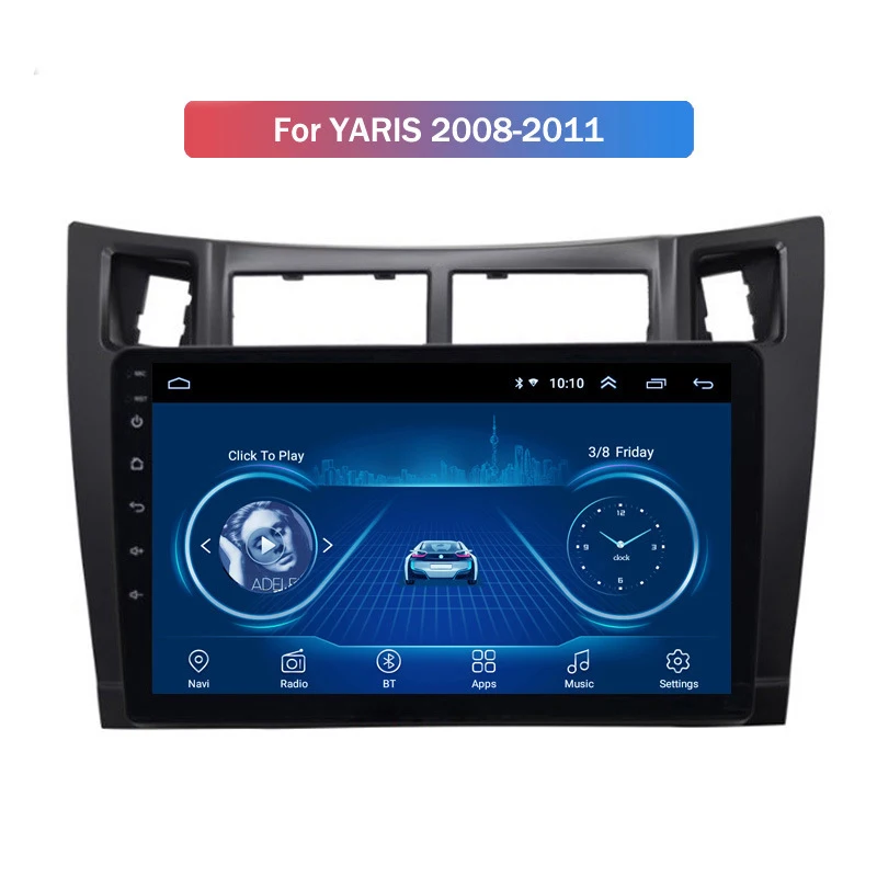 Новинка! Автомагнитола на Android 9 для Toyota Yaris 2008 2009 2010 2011 с большим