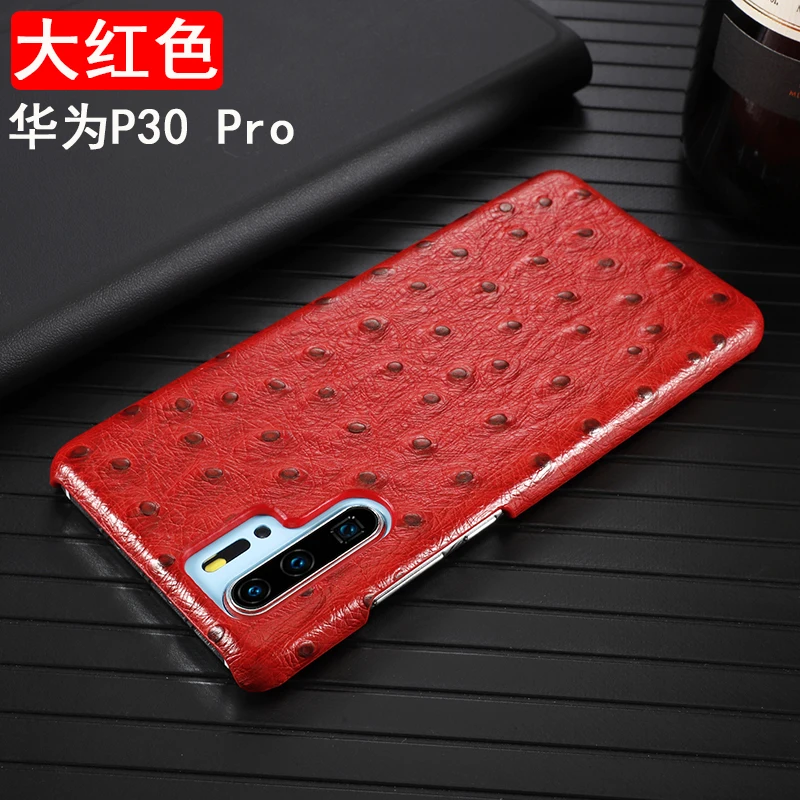BestNull первый слой воловьей кожи страуса шаблон задняя крышка чехол для huawei P30 смартфон