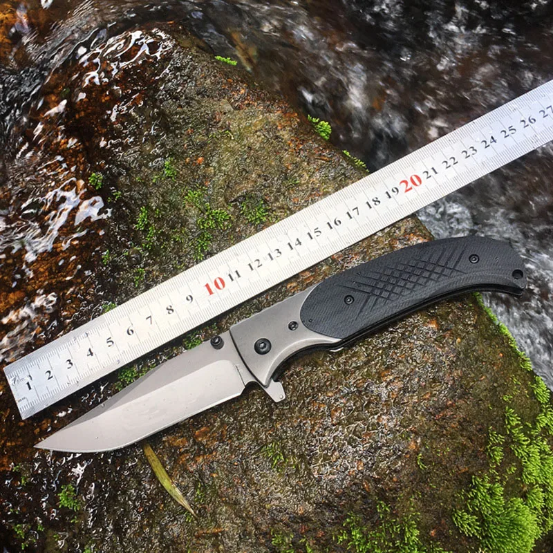 FA377 440 Blade G10 Handle Folding knife Tactical Survival outdoor camping hunting Multi Packet dinner Knives EDC hand tools
