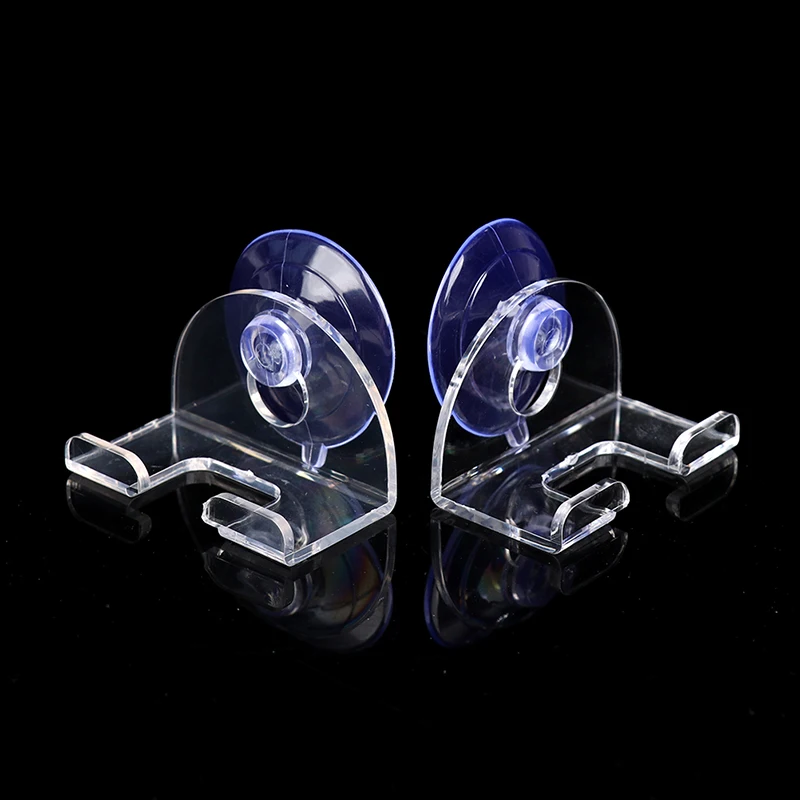 2pcs Shaver Holder Suction Cup Hook Disc Bathroom Razor Rack Waterproof Removable Punching Free Transparent Suction Cup