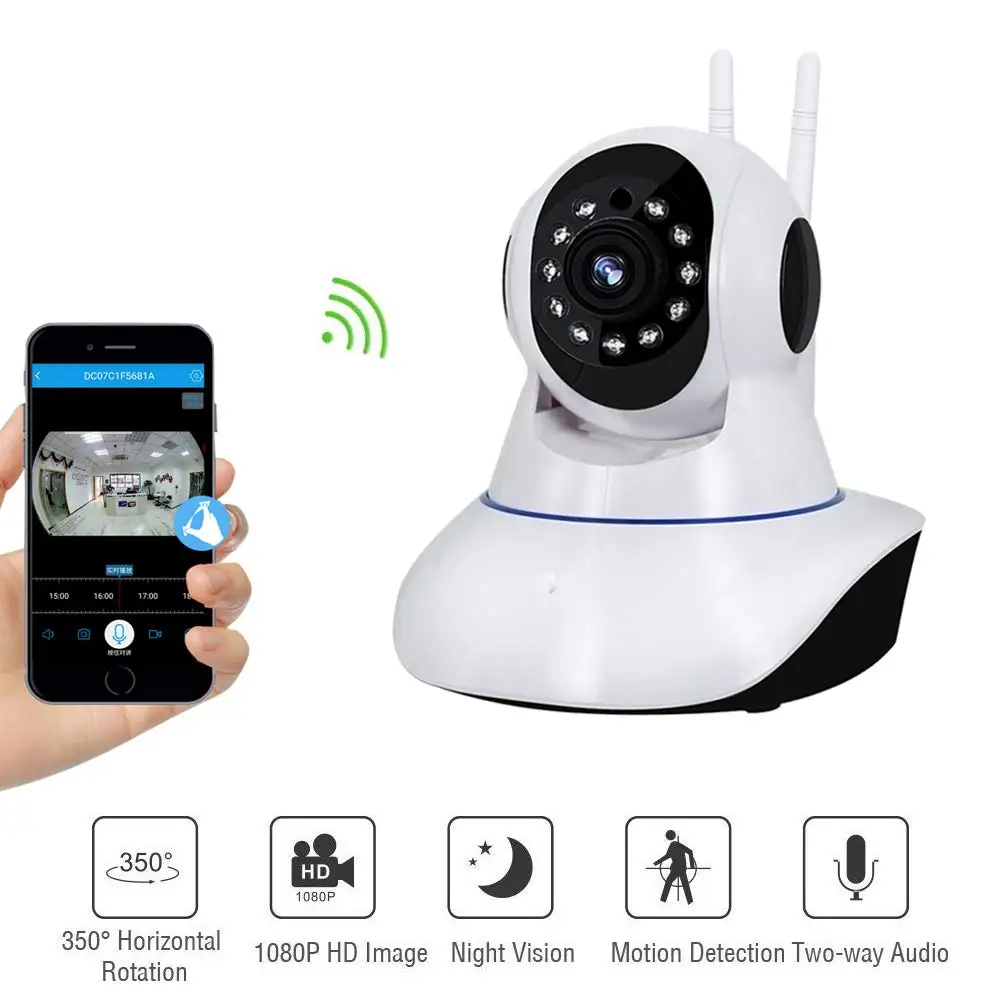 

IP Camera Wireless Home Security Camera Surveillance Camera Wifi Night Vision CCTV Camera Baby Monitor Smart Track EC37