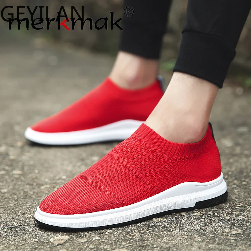 

2019 Mesh Casual Shoes Slip on Men Lightweight Shoes Comfortable Breathable Walking Sneakers Thin Footwear Summer Male Flats