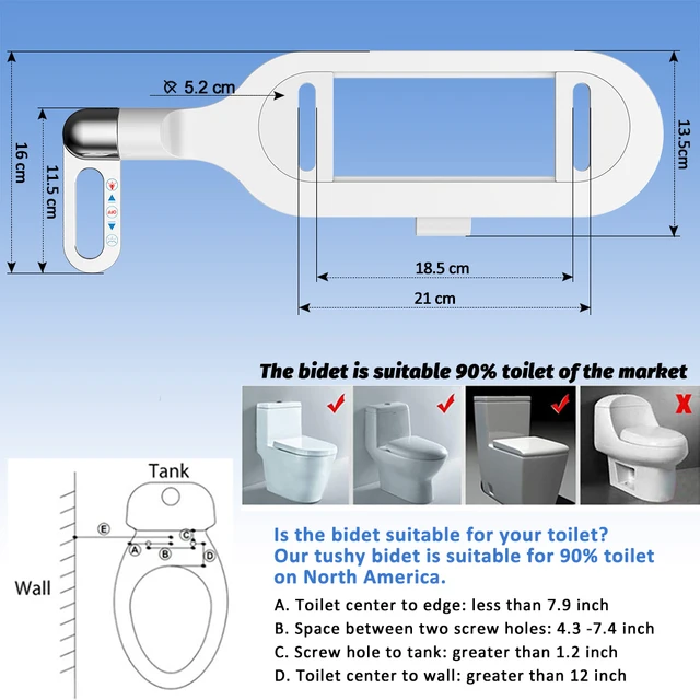 HYGIENALE Kit Douchette WC Japonais - Bidet Non Electrique - Abattant  Lavant Eau Chaude - Toilette Japonaise Hygiène Intime sur Cuvette Sanitaire  : : Bricolage