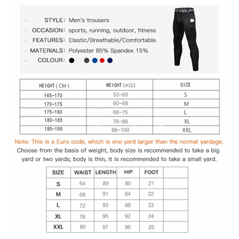Compression Men Running 3/4 Tights Gym Basketball Pants With Pocket Bodybuilding Trousers Sportswear Jogger Gym Skinny Leggings