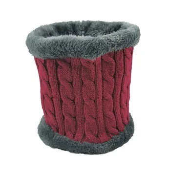 

Hot Sale Winter Scarf Knitting Snood Warm Thick Velvet Men Women Scarf Cotton Solid Color Velvet Warm Collar Scarf For Women New
