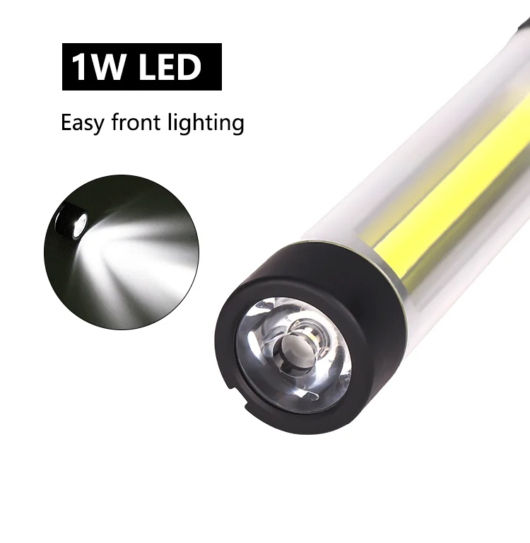 Luz de Trabalho Cob com Base 360 e 3 Luz de Inspeção de Lanterna Recarregável Magnética Rotação Modos Brilhante Led 5 recarregável cob com base magnética rotação 360