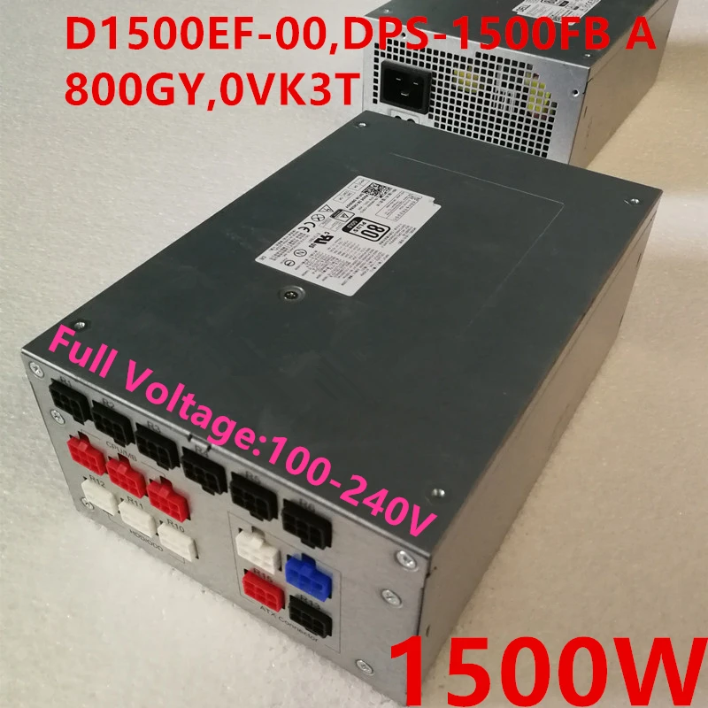 

New Original PSU For Dell Alienware Area 51 R2 R3 R4 R5 R6 R7 1500W Switching Power Supply D1500EF-00 DPS-1500FB A 800GY 0VK3T