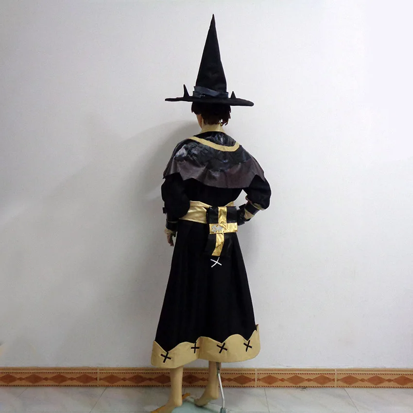 Final Fantasy чёрный Маг Косплей Cos Рождественская вечеринка Хэллоуин униформа наряд костюм для косплея любого размера
