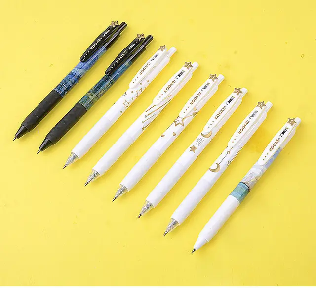 5pcs/Lot Retro Color Quick Dry Gel Pens 0.5mm Vintage Pens канцелярия for  DIY Gift Card Coloring Drawing School Office Supplies