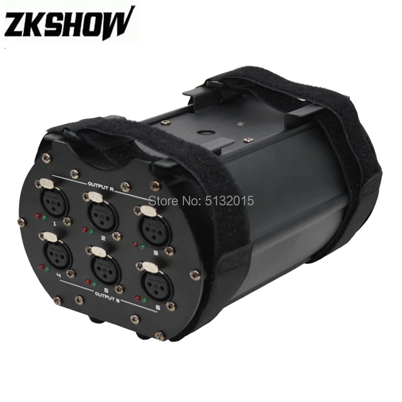 4 шт./лот Круглый сплиттер 6DX2FU усилитель Neutrik 3-контактный XLR 6-полосный DMX с двумя