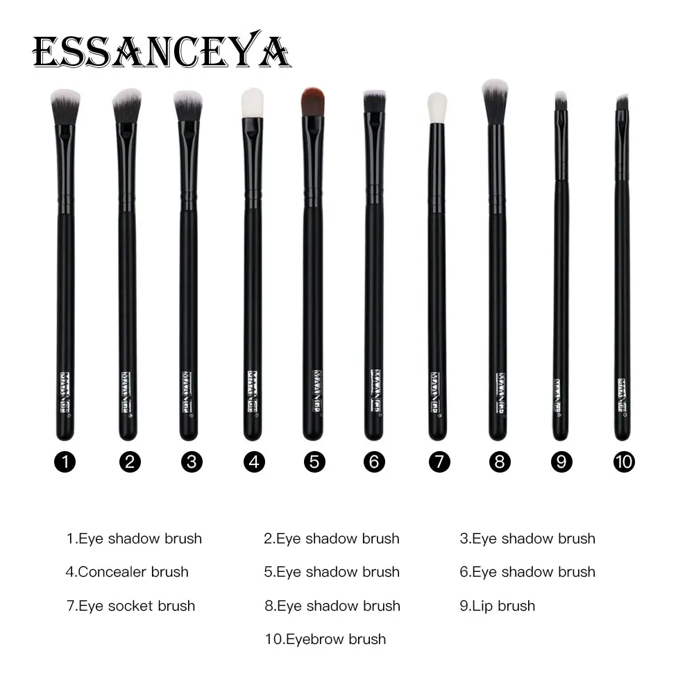 ESSANCEYA 5/10 набор кистей для макияжа, набор кисточек Косметическая Пудра Тени для век Румяна смешивание; красота Косметика Кисть maquiagem