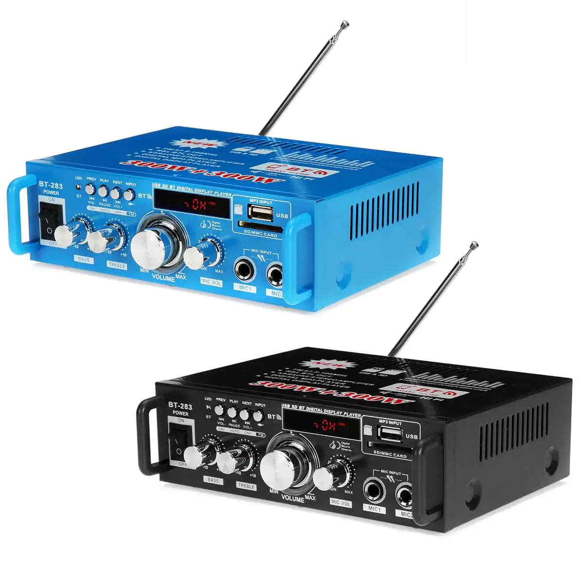 600 Вт Многофункциональный усилитель 12/220V bluetooth стерео аудио цифровой пульт дистанционного управления Управление усилители Hi-Fi USB FM радио USB SD 2 Каналы