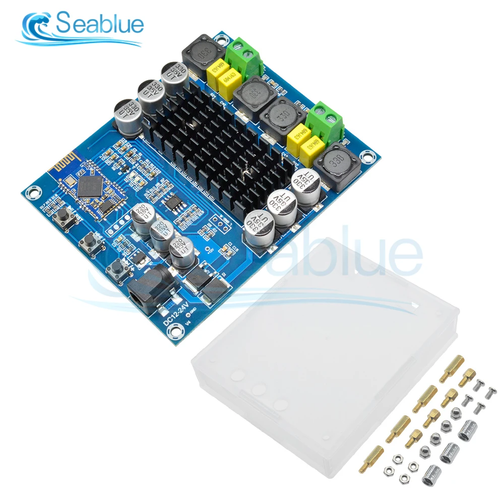 TPA3116D2 120Wx2 Digital Bluetooth 4.0 Audio Receiver Amplifier Acrylic Case DIY TPA3116D2 120Wx2 Digital Bluetooth 4.0 Audio Receiver Amplifier Acrylic Case DIY
