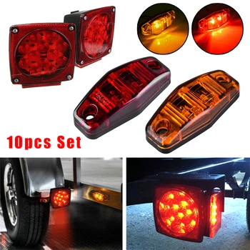 

12V LED Tail Lights kit Truck Trailer LED Light Amber Side Marker Light