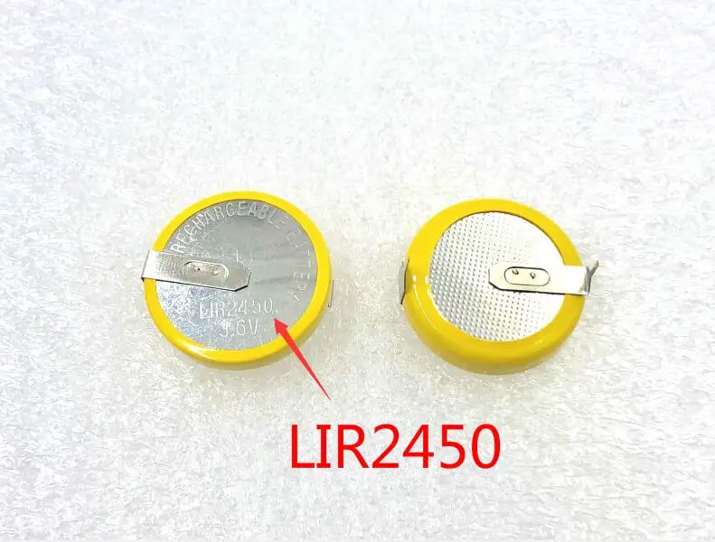 

New! 2pcs Genuine LIR2450 LIR 2450 Li-Ion 3.6V Coin Cell BACKUP BATTERY Rechargeable Battery