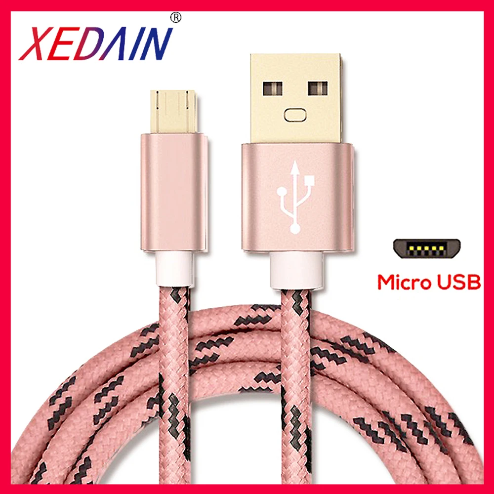 Металлический нейлоновый кабель с оплеткой 3A для быстрой зарядки Samsung Sony Xiaomi Android
