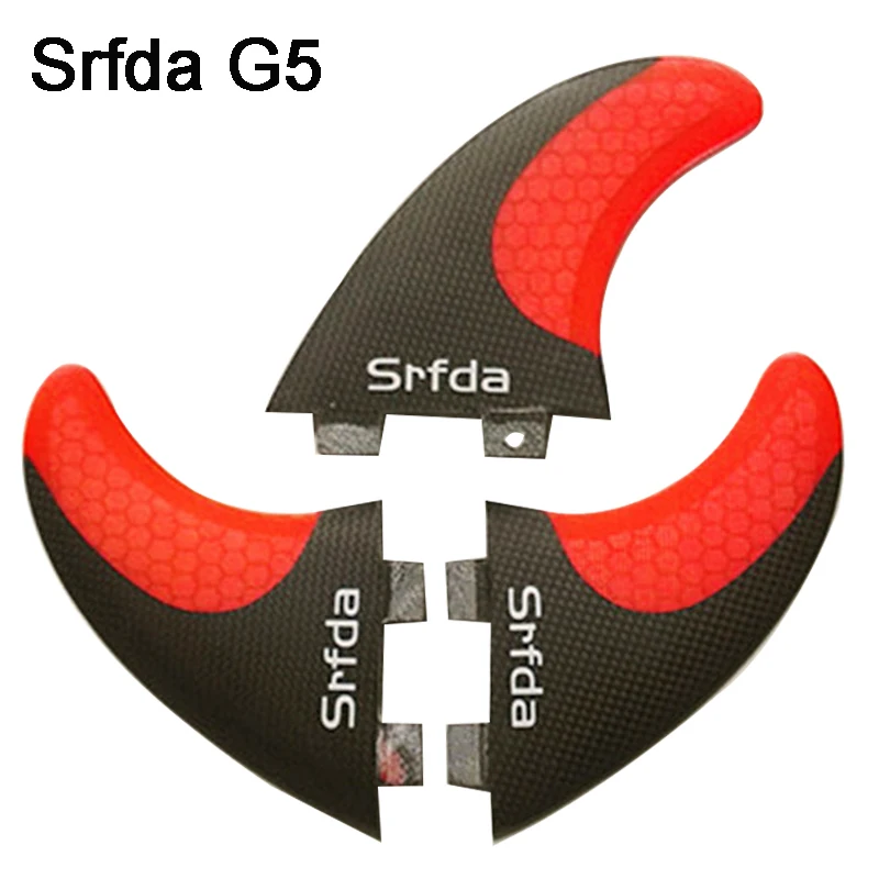 SRFDA Surf Fins Fcs/Fins Quillas Quilhas Keels 3pcs High Quality FCS-G5 Honeycomb Fiberglass Tail Surfboard Thrusters Rudder S