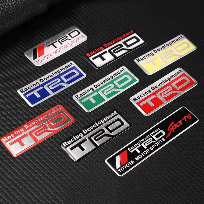 

Metal Aluminum Alloy Sign TRD Brushed Glossy Nameplate Logo for Toyota