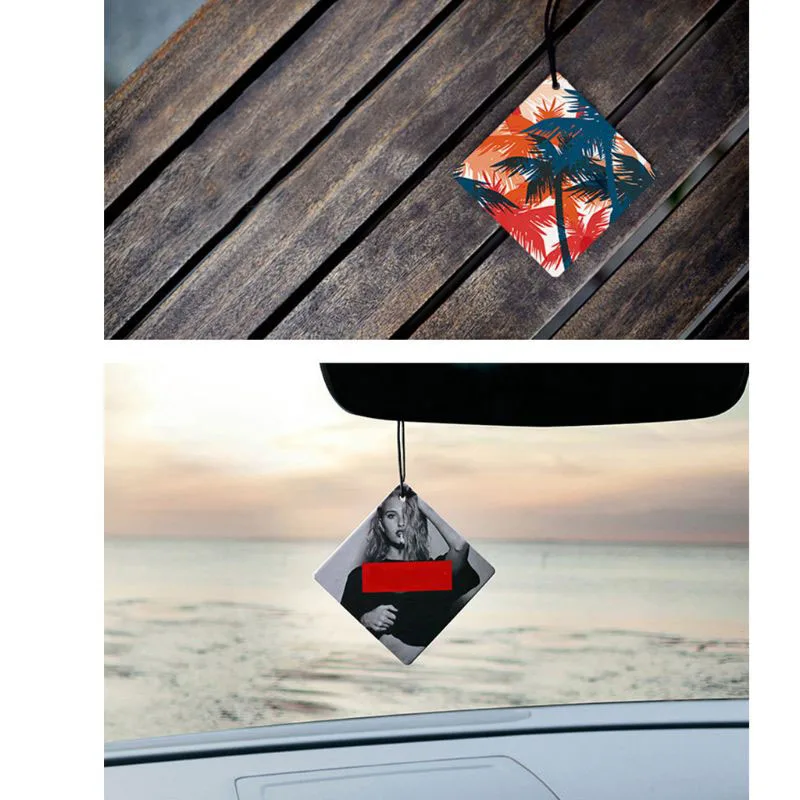 

Car Solid Perfume Papers Colorful Styling Hanging Air Freshener Car Interior Decoration Mirror Auto Home Wardrobe Ornaments