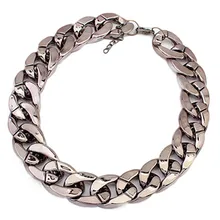 Женское колье-цепочка в стиле панк с простой огранкой из золота и серебра, блестящее ожерелье-чокер, ювелирные изделия AlibabaExpress, рождественский подарок