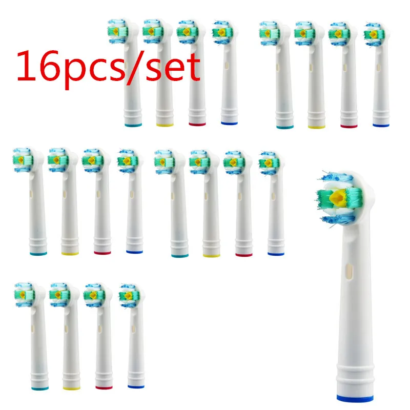 16 pcs Новые 8 шт/12 шт/16 шт/20шт/40 шт Совместимые сменные головки зубной щетки для гигиены полости рта B модели Быстрая - Цвет: 16 pcs
