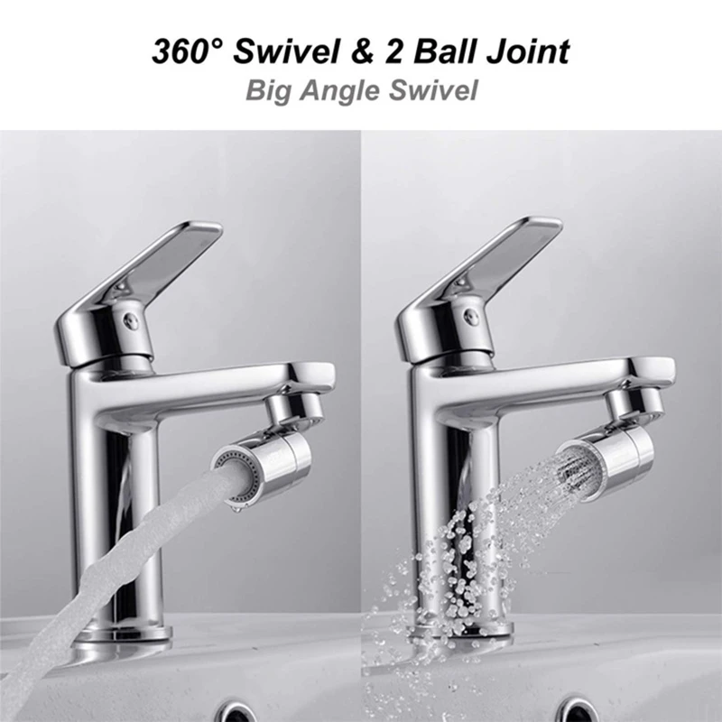 Faucet Mixer Sprayer-Sink-Aerator Tap-Head Swivel Adjustable Kitchen ABS 2-Mode 360