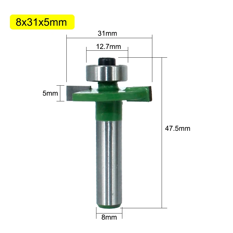1pc 8mm Shank T-Sloting Router Bit Bit with Bearing Wood Slot Milling Cutter T Type Rabbeting Woodwork Tool for Wood MC02091 1pc 8mm Shank T-Sloting Router Bit Bit with Bearing Wood Slot Milling Cutter T Type Rabbeting Woodwork Tool for Wood MC02091