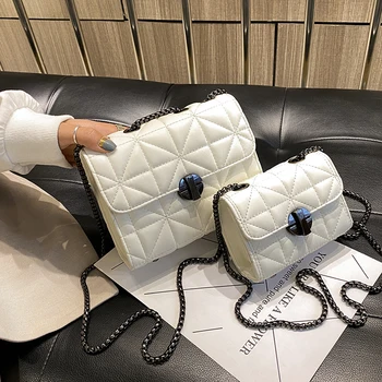 

High quality crossbody bags for women solid color chain square lady Shoulder Messenger Bag bolsos para mujer bags for women 2020