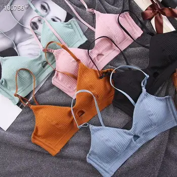 

Hantan Thread bra cotton comfortable underwear female 70-85AB women's bra underwear comfortable bra sleep tops free shipping