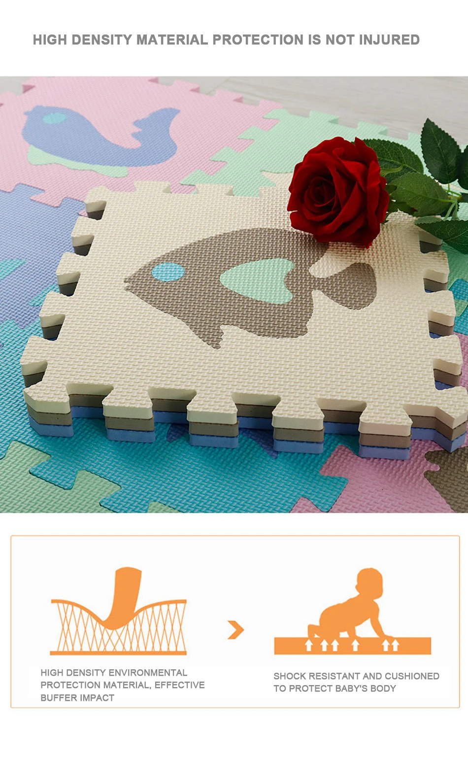 Esteira com Cerca Brinquedos para Crianças Espuma Jogar Bebê Quebra-cabeça Jigsaw Piso Desenvolvimento Esteiras Engrossar Tapete Almofada Atividade Educacional Eva 9 High Quality Brinquedos e hobbies