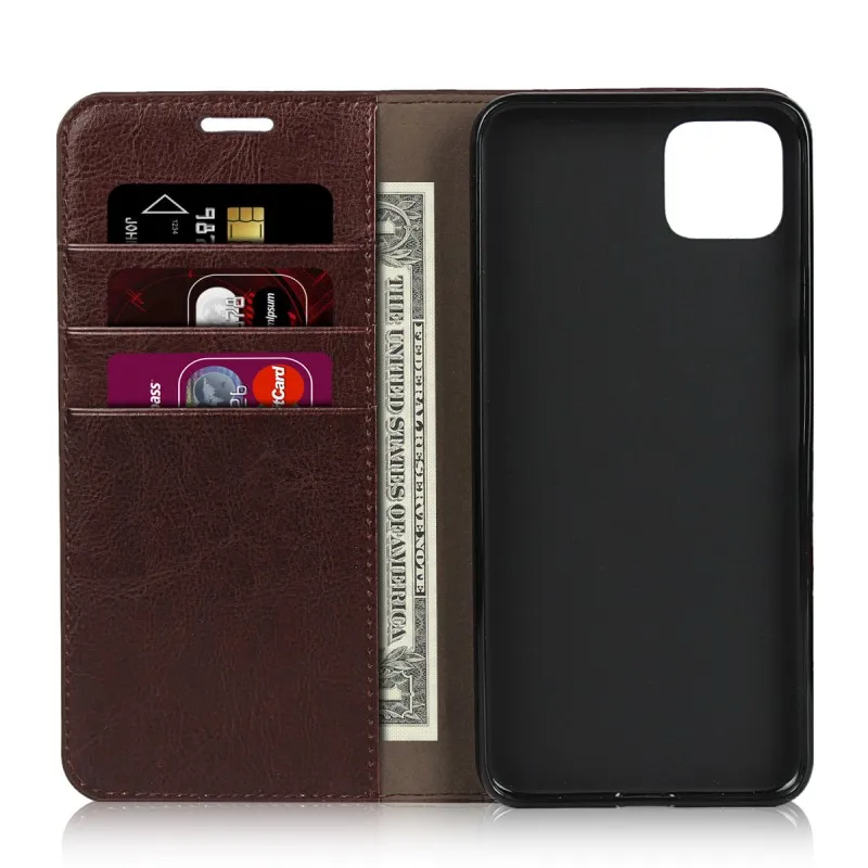 Dark Brown Чехол для Google Pixel 4 XL, роскошный чехол из натуральной кожи, деловой кошелек, откидная крышка для Google Pixel 4, чехол для телефона s Coque Hoesjes - Цвет: Dark Brown