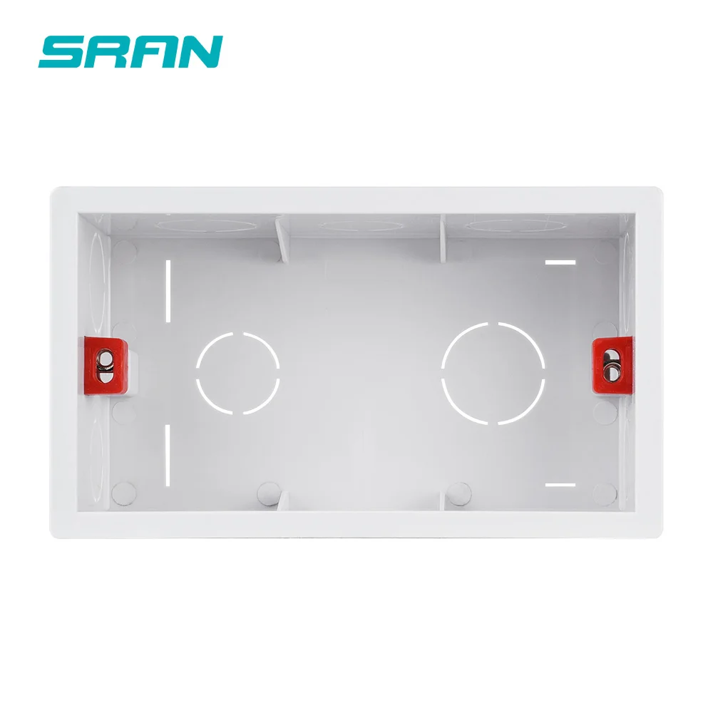 SRAN Wall Mounting Box Internal Cassette 144*84*50mm switch box wall socket box For 146mm*86mm Standard sockets and switches White