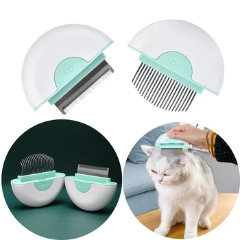 

Pet Grooming Massage Comb Pet Cat Lice Flea Removal Comb Stainless Steel Hair Remover Brush Pet Grooming Massage Tool