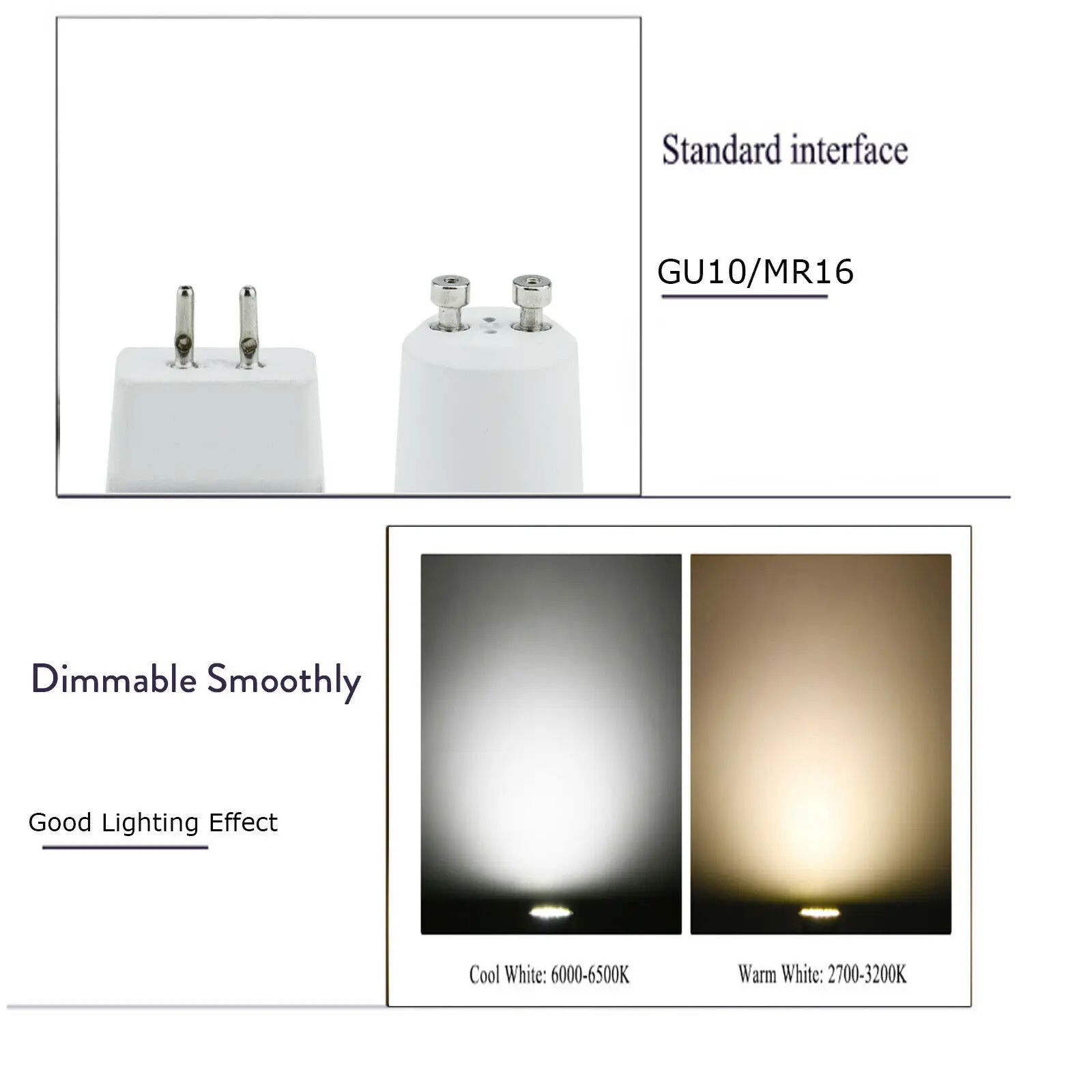 Dimmable GU10 MR16 7W Lamp Bulbs White Spot  180 Degree Wide Beam LED Spotlights gu10 220V 240V Bedroom Table Warm / Cold White