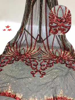 

top quality embroidery french lace fabric unique L-89411 african tulle lace fabric