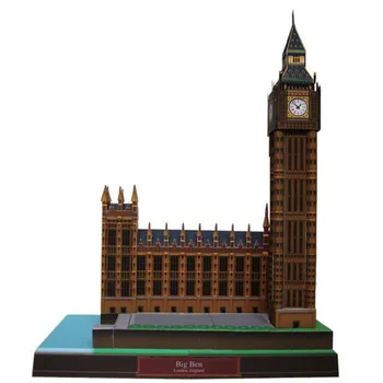 

United Kingdom Big Ben 3D Paper Model World Famous Architectural Model Three-dimensional Handmade DIY Educational Toy Collection