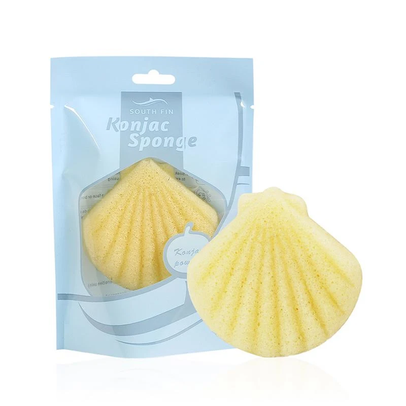 Shell Konjac Wash Puff косметический спонж, очищающая губка для макияжа, средства для очищения лица, средства для ухода, гладкая Глубокая чистка, массаж кожи, подарок для девочки