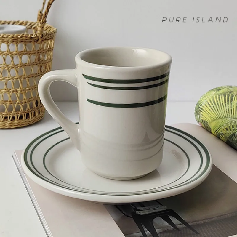 Современные белые керамические кофейные чашки милые чайные в японском стиле