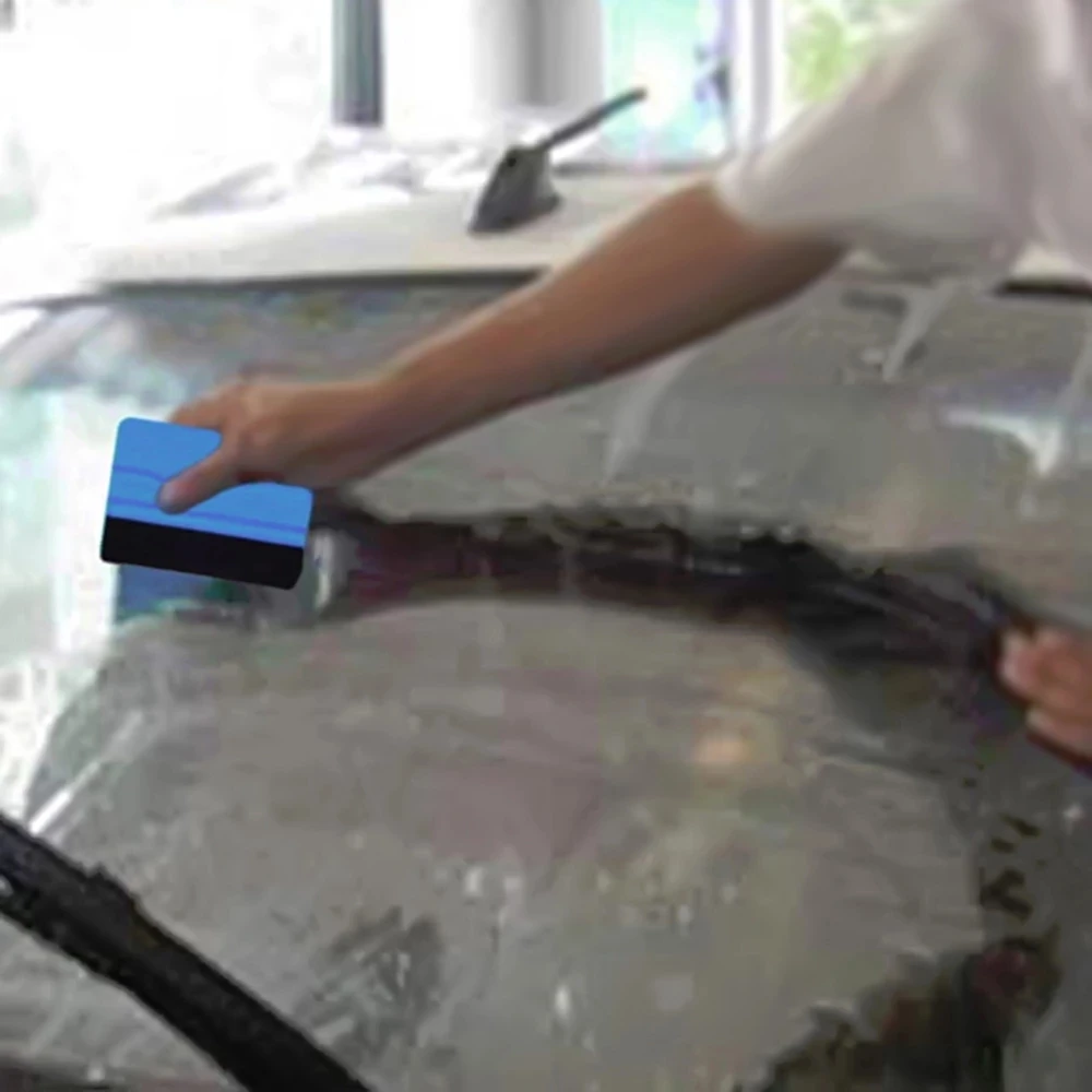 Car Vinyl Film wrapping tools Blue Scraper squeegee with felt edge size 99x72mm Car Styling Stickers Accessorie