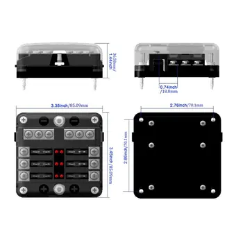 

Multifunctional 6-Way Blade Fuse Box Seat Terminal Box Busbar Pole Marine Boat Hgv Modified Fuse Box Fuse Box