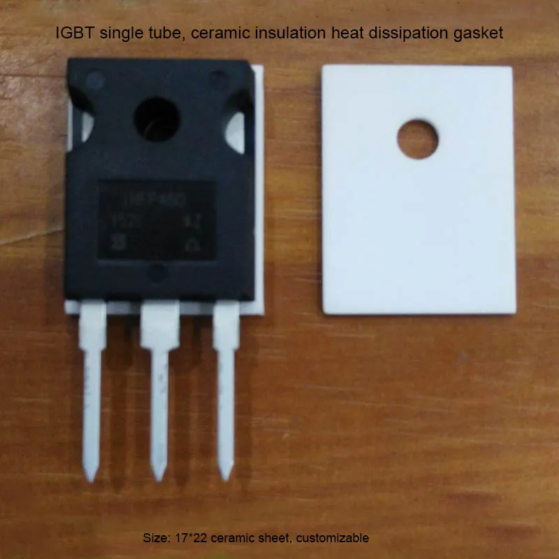 TO-220/247/264 Aluminium Oxideceramic Plate Socketed Thermal Insulation Ceramic Heat Dissipation Ceramic Plate Only (With Hole)