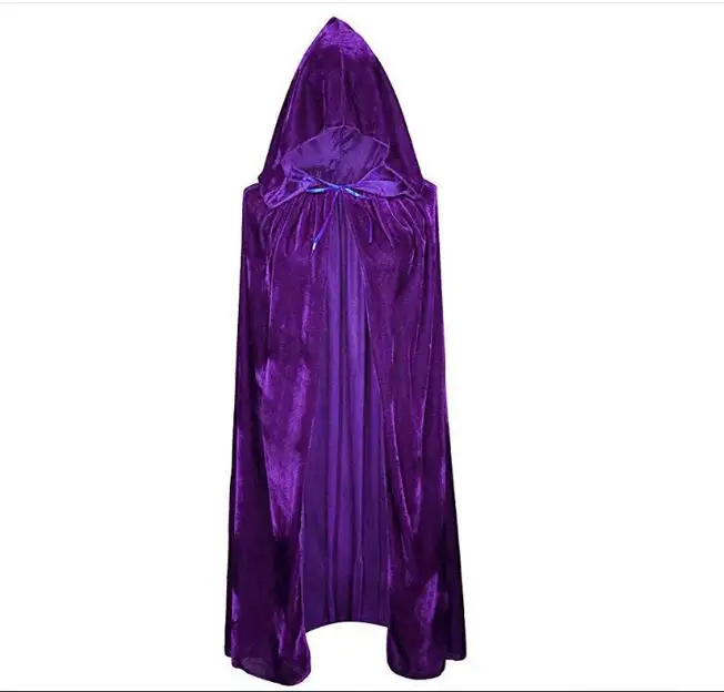 

Death Elf Magician Witch Hooded Cloak Masquerade Party Cosplay Cloak Clothes for Halloween Women Decor